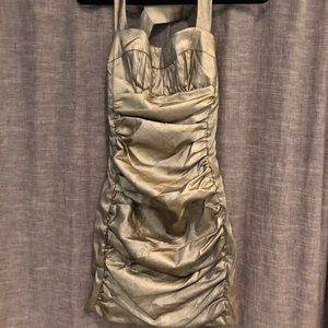 Gold Cache formal dress, with tags attached